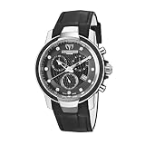 TechnoMarine Women's 609012 UF6 Diamond Index Chronograph Black Leather Watch