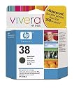 Original HP 38 Matte Black Pigment Ink Cartridge in Retail Packaging