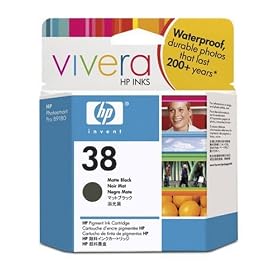 HP 38 Matte Black Pigment Ink Cartridge (C9412A)