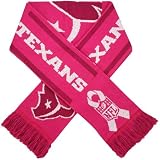 Houston Texans Pink Breast Cancer Awareness Team Stripe Knit Scarf