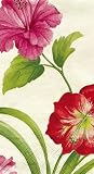 Caspari Tropical Spendor Set of 15 Paper Guest Towels, Ivory