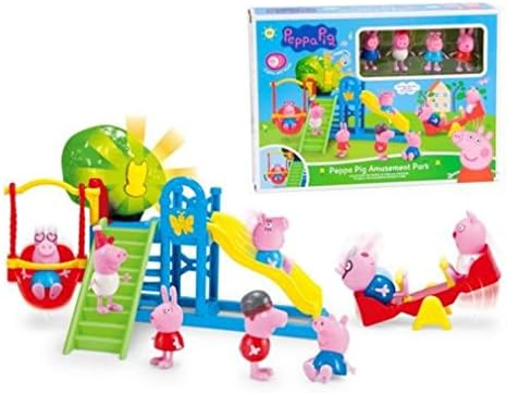 New Peppa Pig Amusement park with 4 figures Toys Christmas kids gift Xmas child doll