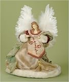15 Seated Berry Angel With Feather Wings Christmas Tree Topper #39998