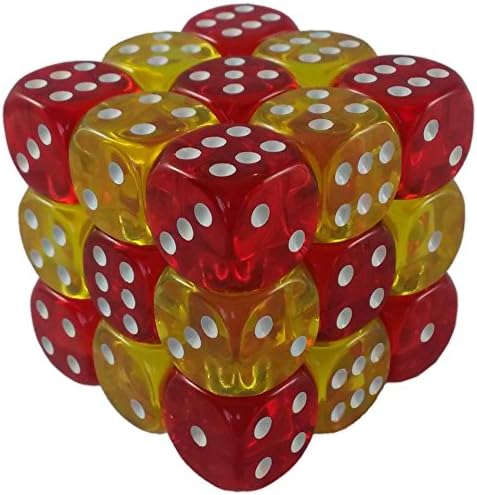 MagneticCube 3x3x3 Dice Puzzle: Mixed Red and Yellow Translucent
