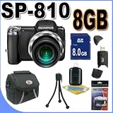 Olympus SP-810 Ultra Zoom 14MP 36X 24mm Wide Angle Digital Camera Accessory Saver 8GB Tripod Case Bundle & More!!!!