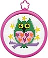 My 1st Stitch Owl Mini Counted Cross Stitch Kit-3" Round