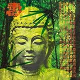 Produkt-Bild: Tashimoto Buddha Green Frau Gem&auml;lde Kunstdruck Bild