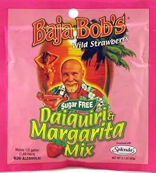 Baja Bob's Daiquiri Margarita Mix, Wild Strawberry, 2.1-Ounce Packets (Pack of 4)