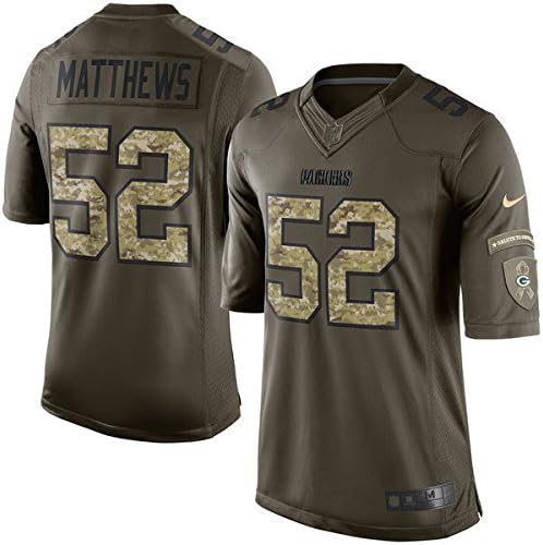 Men's 2015 Green Salute To Service Limited Jersey-Matthews_L