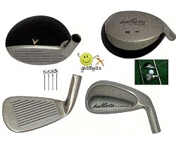 American Golf Exchange Men's Left Hand Full Golf Club Set 450cc Driver, Fairway Woods 3-PW Integrated Combo Irons, Stand Bag & Putter.
