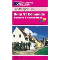 Bury St.Edmunds, Sudbury and Stowmarket (Landranger Maps)