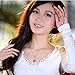 HuntGold 1X Artificial Rhinestone Diamond Crystal Pendant Chain Necklace Lovers Gift(blue)