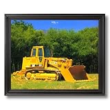 Caterpillar Cat 973 Track Truck Loader Home Decor Wall Picture Black Framed Art Print