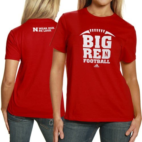 Best Price adidas Nebraska Cornhuskers Ladies Scarlet Big Red Out Around the World T-shirt