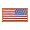 American US Flag REVERSED Patch Gold Border
