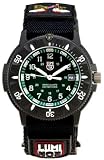 Luminox 2005 New Dial Design with Large Traser Dot [Perfect Gift Idea] - Original Navy Seal Dive Watch 3917 (Series-2) (Forest Green Dial, Nylon Strap, Mineral Glass Crystal, 200 Meter Water Resistance, Self-Powered Luminous Function, Stainless Steel Case Back, Swiss Made)