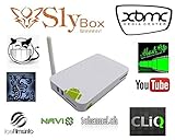 SlyBox® XBMC - Android Smart TV Box Media Player - Quad-Core-Internet 1080p HD WiFi Streaming Video Player mit Android 4.2 1GB Ram XBMC GRATIS Live Football, Cricket, Sport, Kino, Kinder-Inhalt ähnlich MX3, MXIII, MXQ, G-Box Mitternacht, G-Box Mitternacht MX2, Jailbroken AppleTV, Minix Tronsmart, Boxee Box, Google TV, Roku 2 XS, Chromecast, Miracast, Wifi Display, G18REF, MX2REF (Slybox 1GB RAM, weiß)