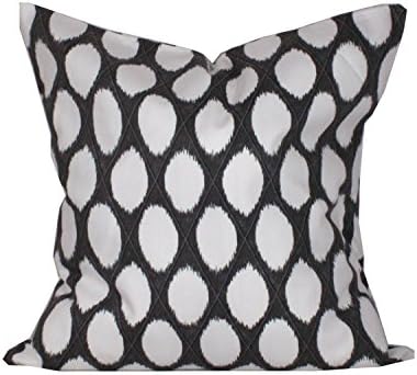 18" Indoor / Outdoor 2 - set Pillow Case Dark Gray Grey White Modern Contemporary Toss Decorative Handmade Bedroom Bed Sofa Couch Classy
