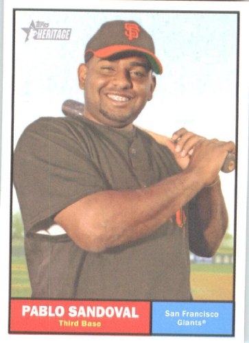 2010 Topps Heritage #55 Pablo Sandoval - San Francisco Giants (Baseball Cards)