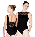 Adult Tank Leotard w/Floral Mesh - D2517C