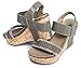 Corky's Women's Frayed Wedge Sandal, Khaki