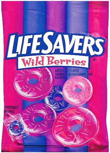 Lifesaver Wild Berry Candy, 6.25-Ounce Bags (Pack of 12) by Hard Candy