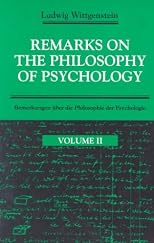 Remarks on the Philosophy of Psychology, Volume 2 (Remarks on the Philosophy of Psychology)
