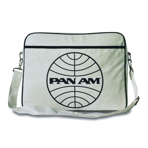 PAN AM GLOBE KULT TASCHE sport umh&auml;ngetasche retro bag weiss