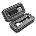 Black Soft Touch High Quality Crocodile Leatherette Compact Travel Watch Case With Suede Interior Holds 2 Watches.