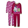 Girls' 4pc Hello Kitty PJ Set - Pink