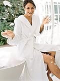 IMAGE OF Royal Resort Collection: Luxury Shawl Robe - Terry Velour BathRobe, 100% Turkish Cotton, Color: Pure White, UNISEX - Size: Universal