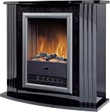 EWT Mozart black de Luxe Elektrisches Kaminfeuer mit Fernbedienung