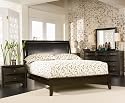 Cappuccino Platform Queen Size Bed with Beautiful Cappuccino Finish