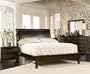 Cappuccino Platform Queen Size Bed 5pc Set: Includes Queen Bed, Dresser w/Mirror, Drawer Chest, 1 Night Stand