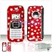 GLITTERY STARS SOLID SNAP-ON COVER HARD CASE PROTECTOR (With Optional Removable Belt Clip) for LG VX9900 / ENV / VX-9900 PHONE (Choose from Pink with Stars, Red with Stars, Blue with Stars)