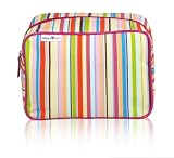 Elegant Touch Medium Multi Stripe Make-up Bag