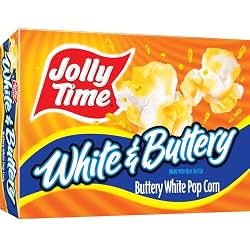 Jolly Time White & Buttery Butter Flavor White Microwave Popcorn, 3-Count Boxes (Pack of 12)