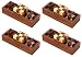 Set of 4 - Bits and Pieces - Wood Brain Teaser Set of Three - Classic Designed Teak Wood Stain - Wooden Brainteaser Puzzles & Fun Gifts - 7" x 2.5" x 2.5" RS.10199.00
