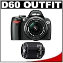 Nikon D60 Digital SLR Camera with 18-55mm AF-S VR Zoom Lens + Nikon 55-200mm AF-S Zoom Lens