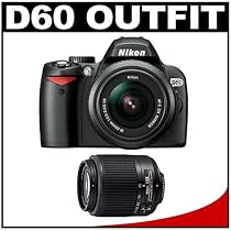Nikon D60 Digital SLR Camera with 18-55mm AF-S VR Zoom Lens + Nikon 55-200mm AF-S Zoom Lens