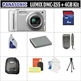 Panasonic LUMIX DMC-ZS5 Digital Camera (Silver)(Includes manufacturer's supplied accessories) + HUGE ACCESSORIES PACKAGE INCLUDING + 4GB SDHC MEMORY CARD + CARD READER + EXTENDED LIFE BATTERY + CHARGER + CARRYING CASE & MUCH MORE !!