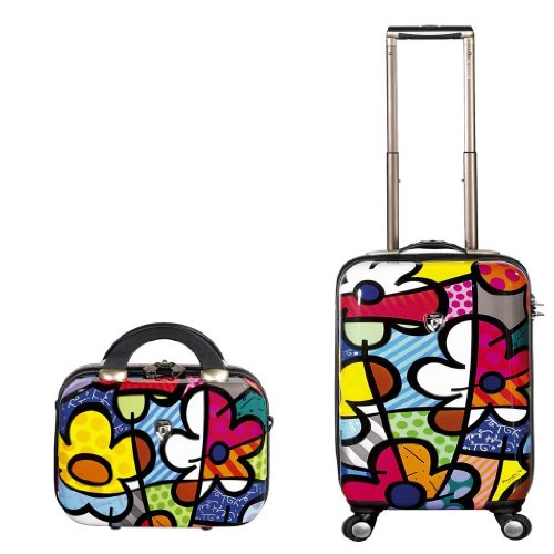 Heys USA Luggage Landscape Flowers 2 Piece Hardside Set, Landscape Flowers, 22 Inch
