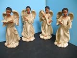 4 Pcs Black American African angels figurine figurin statuette music