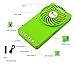 Topwell Hand-held fan Ultra-thin Electric-Powered Cooler 3 Speeds Portable Mini USB Summer Fan Rechargeable Pocket Fan Personal fan with 18650 Rechargeable Battery (Green)