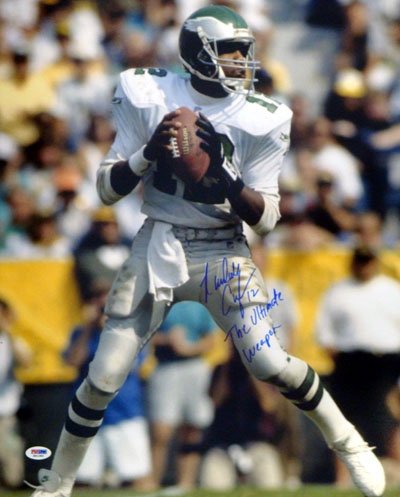 Randall Cunningham Autographed/Hand Signed Philadelphia Eagles 16x20 Photo #4 Ultimate Weapon PSA/DN