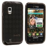 Premium Soft Argyle Flexi TPU Gel Skin Case Cover for Samsung Fascinate, Smoke Checkers