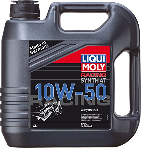 Liqui Moly 20068 Motorbike 4T Synthetic 10W-50 Race Engine Oil - 4 Liter