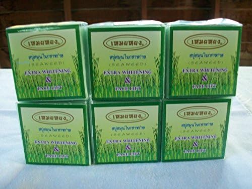 6 Bars Mei Yong Soap Seaweed Extra Whitening & Facelift Bath Body 65g.