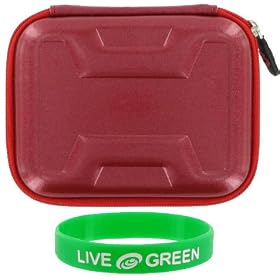Memory Foam Hard Shell Case (Candy Red) for Sony Cybershot DSCW170/B Digital Camera Black