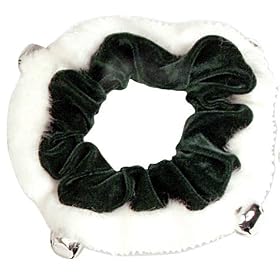 Green Velvet Bell Collar - Medium